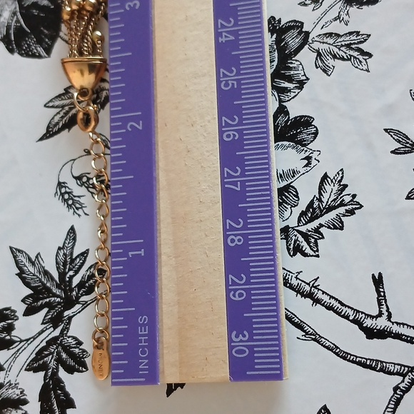 MONET Vintage Feminine Elegant Goldtone Mini Bead Multi-Strand Choker  Necklace - Picture 8 of 10